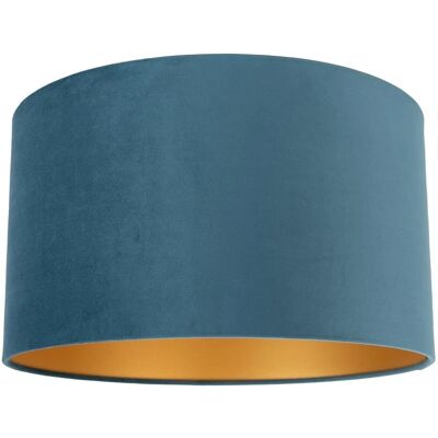 Paralume in Velluto Blu QAZQA - Paraluce per Lampada a Sospensione Paralume in Velluto Blu QAZQA - Paraluce per Lampada a Sospensione