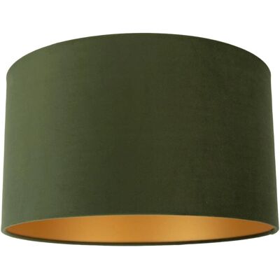 QAZQA Velvet Moss Green Lampshade - 35/35/20 QAZQA Velvet Moss Green Lampshade - 35/35/20