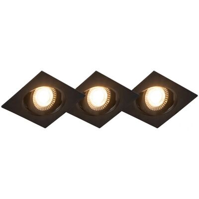 QAZQA - Set di 3 faretti incasso neri LED QAZQA - Set di 3 faretti incasso neri LED