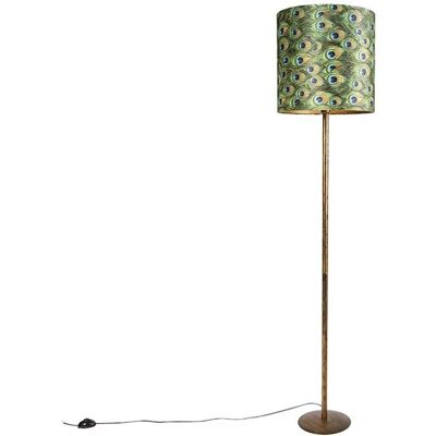 QAZQA - Simplo - Oro pavone - Lampada da terra QAZQA - Simplo - Oro pavone - Lampada da terra