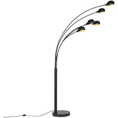 Lampada da terra nera moderna Qazqa con 5 luci - Sixties Marmo Lampada da terra nera moderna Qazqa con 5 luci - Sixties Marmo