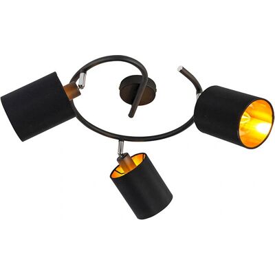 Qazqa Black Lofty 3-Light Ceiling Light - Modern Qazqa Black Lofty 3-Light Ceiling Light - Modern