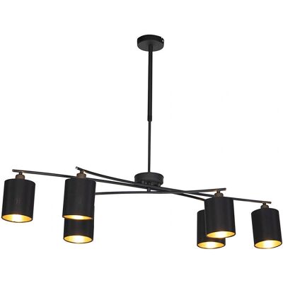 QAZQA Lofty Lampada Sospensione Nera Regolabile - 6 E14 QAZQA Lofty Lampada Sospensione Nera Regolabile - 6 E14