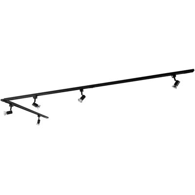 Sistema a binario moderno Qazqa con 5 faretti - Nero Sistema a binario moderno Qazqa con 5 faretti - Nero