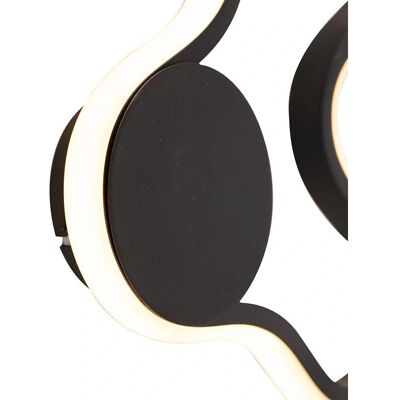 Qazqa Modern Wall Light Black LED - Plomp Qazqa Modern Wall Light Black LED - Plomp