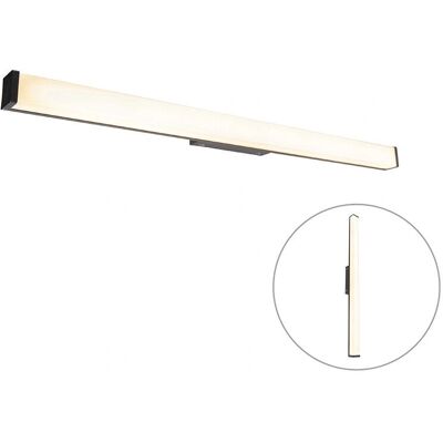 Applique da parete QAZQA Cascada 92cm Nero Bagno IP44 Applique da parete QAZQA Cascada 92cm Nero Bagno IP44