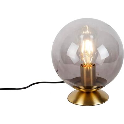 Lampada da tavolo Art Deco vetro fumé - 25W Lampada da tavolo Art Deco vetro fumé - 25W