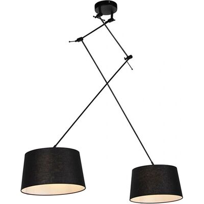QAZQA Lampada a sospensione moderna nera con E27 - 150cm, max 60W QAZQA Lampada a sospensione moderna nera con E27 - 150cm, max 60W