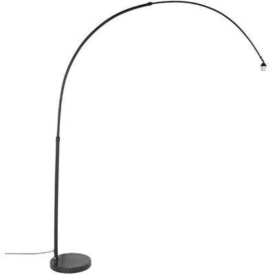 Lampada ad arco moderna nera con base in marmo - XXL - Qazqa Lampada ad arco moderna nera con base in marmo - XXL - Qazqa