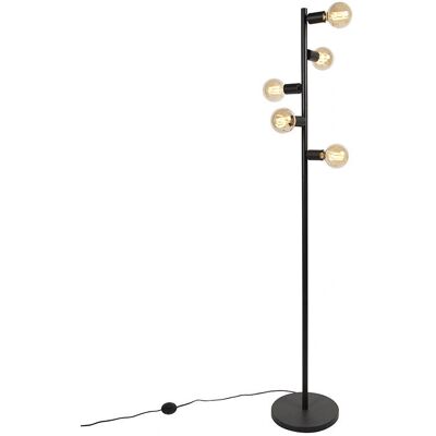 Qazqa Lampada da terra norde nera - 5 luci regolabile moderna Qazqa Lampada da terra norde nera - 5 luci regolabile moderna