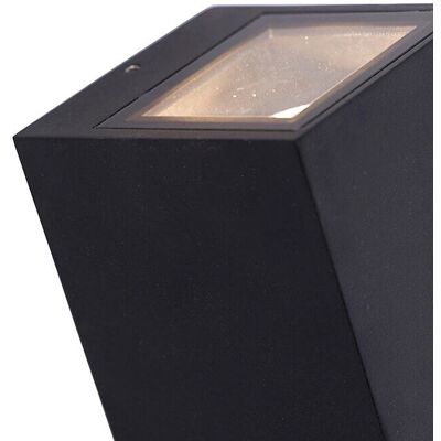 QAZQA Schwarzes Modernes Wandlicht - IP54, GU10, Aluminium QAZQA Schwarzes Modernes Wandlicht - IP54, GU10, Aluminium