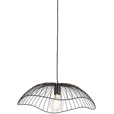 Qazqa Black Design Pendant Lamp - Adjustable Height - 50cm Qazqa Black Design Pendant Lamp - Adjustable Height - 50cm