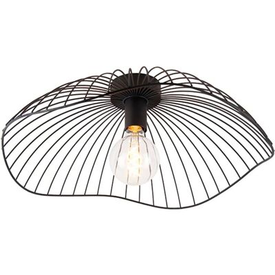 Lámpara de techo redonda negra de acero 50cm - E27 máx. 40W Lámpara de techo redonda negra de acero 50cm - E27 máx. 40W