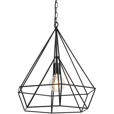 Qazqa Schwarze Nordische Pendelleuchte - Höhenverstellbar - E27 Max 60W Qazqa Schwarze Nordische Pendelleuchte - Höhenverstellbar - E27 Max 60W