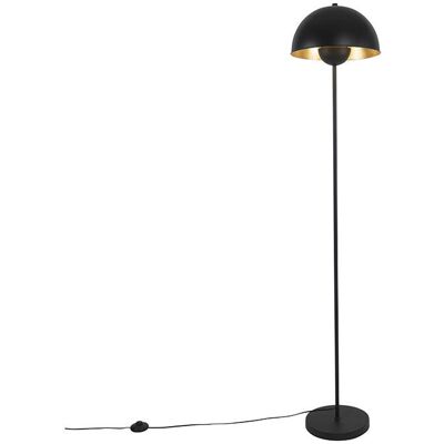 Lámpara de pie industrial negra/oro Qazqa - 160cm Lámpara de pie industrial negra/oro Qazqa - 160cm