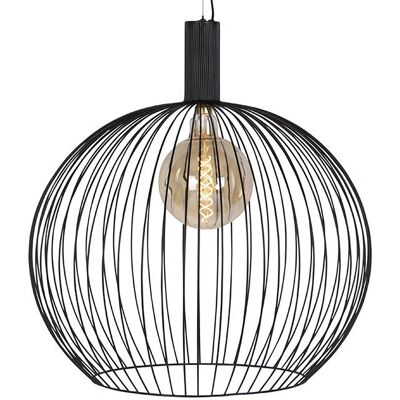 QAZQA Black Modern Round Hanging Lamp - 70cm - Adjustable Height QAZQA Black Modern Round Hanging Lamp - 70cm - Adjustable Height