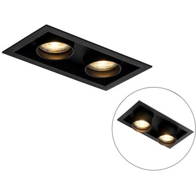 Qazqa Modern Recessed Spotlight - Adjustable, Black Qazqa Modern Recessed Spotlight - Adjustable, Black