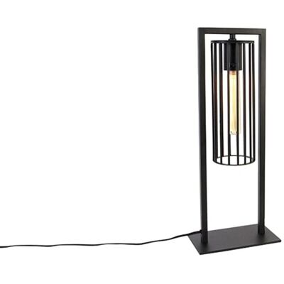 Qazqa Lampada da tavolo moderna nera - BALENCO WAZO - E27 40W Qazqa Lampada da tavolo moderna nera - BALENCO WAZO - E27 40W