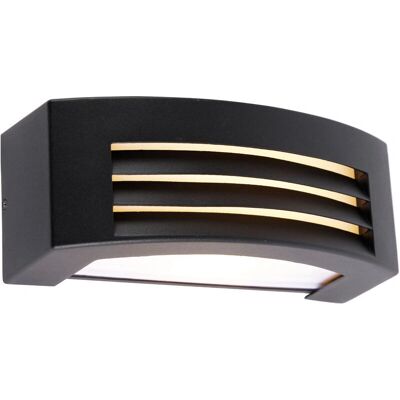 QAZQA Hurricane Wall Light - Modern Steel Black IP44 Outdoor QAZQA Hurricane Wall Light - Modern Steel Black IP44 Outdoor
