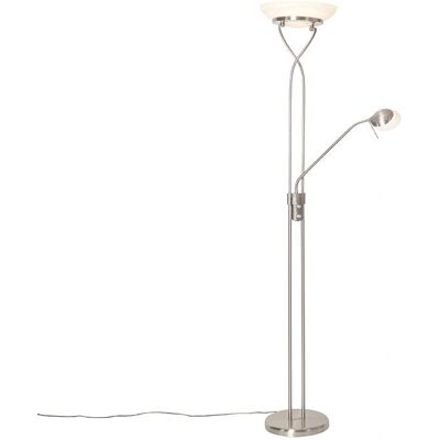 QAZQA Lámpara de pie de acero con LED y regulador - Empoli QAZQA Lámpara de pie de acero con LED y regulador - Empoli