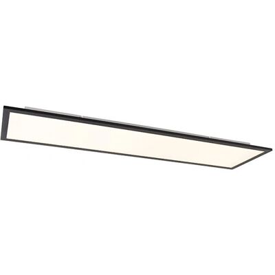 Panel LED negro moderno de Qazqa 120cm con regulación de luz - Lámpara de techo Panel LED negro moderno de Qazqa 120cm con regulación de luz - Lámpara de techo