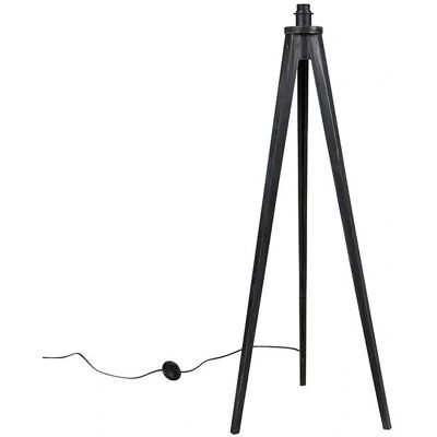 Lámpara de pie Qazqa Classic Madera - Negra, Ajustable, E27 60W Lámpara de pie Qazqa Classic Madera - Negra, Ajustable, E27 60W