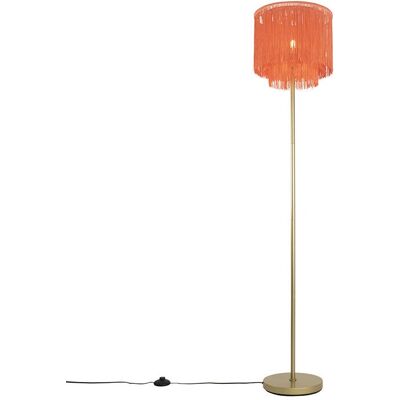 Qazqa - Lámpara de pie oriental con pantalla rosa - 160cm de altura Qazqa - Lámpara de pie oriental con pantalla rosa - 160cm de altura