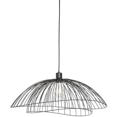 Lámpara Colgante Negra QAZQA con Pantalla de 66cm - Ajustable Lámpara Colgante Negra QAZQA con Pantalla de 66cm - Ajustable