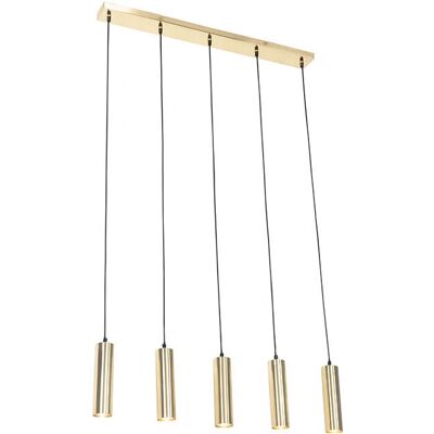 QAZQA Modern Brass Hanging Lamp Jeana - 5-Light QAZQA Modern Brass Hanging Lamp Jeana - 5-Light