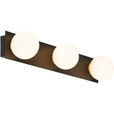 Lámpara de Pared Moderna Negra 48 cm IP44 - CEDRIC Lámpara de Pared Moderna Negra 48 cm IP44 - CEDRIC