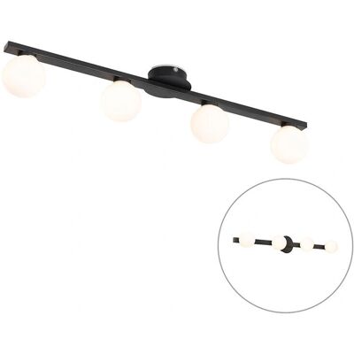 Lámpara de Techo Negra Qazqa con 4 G9 - Apta para Baño Lámpara de Techo Negra Qazqa con 4 G9 - Apta para Baño