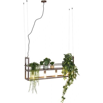 QAZQA Lámpara colgante industrial marrón óxido perchero 4 luces - CAGE RACK QAZQA Lámpara colgante industrial marrón óxido perchero 4 luces - CAGE RACK