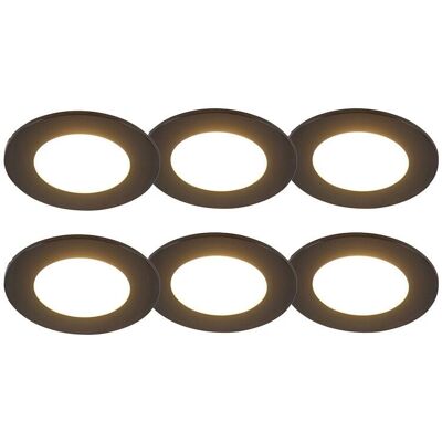 Qazqa Black Recessed Spotlights - Set of 6 - Adjustable IP65 Qazqa Black Recessed Spotlights - Set of 6 - Adjustable IP65