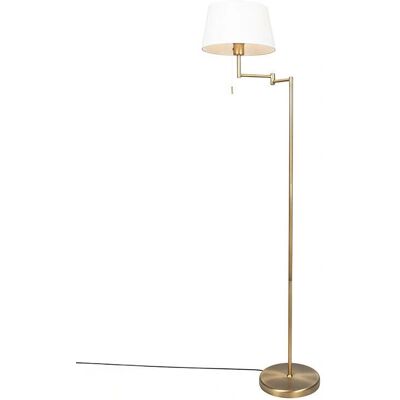 Lámpara de pie rústica QAZQA - Ajustable, Control WiFi - Bronce clásico Lámpara de pie rústica QAZQA - Ajustable, Control WiFi - Bronce clásico