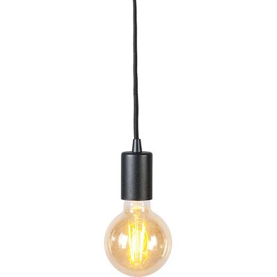 QAZQA Lampada a Sospensione in Acciaio Nero - Design - Regolabile - E27 - 130cm QAZQA Lampada a Sospensione in Acciaio Nero - Design - Regolabile - E27 - 130cm
