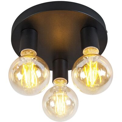 Luce da Soffitto Nera Moderna WiFi - 3 Lampadine, Dimmerabile, 34.5cm Luce da Soffitto Nera Moderna WiFi - 3 Lampadine, Dimmerabile, 34.5cm