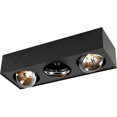 Foco de Techo Cuadrado Negro Qazqa Kaya - Regulable, G9, 3x3W Foco de Techo Cuadrado Negro Qazqa Kaya - Regulable, G9, 3x3W