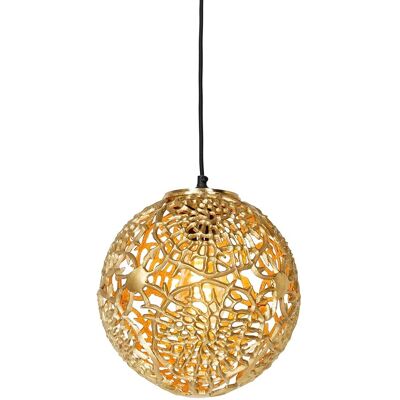 Lámpara colgante Art Deco dorada - Qazqa - Ajustable - Max 40W Lámpara colgante Art Deco dorada - Qazqa - Ajustable - Max 40W