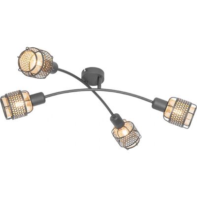 Lampada da Soffitto Noud Nera e Dorata - Illuminazione Interna Lampada da Soffitto Noud Nera e Dorata - Illuminazione Interna