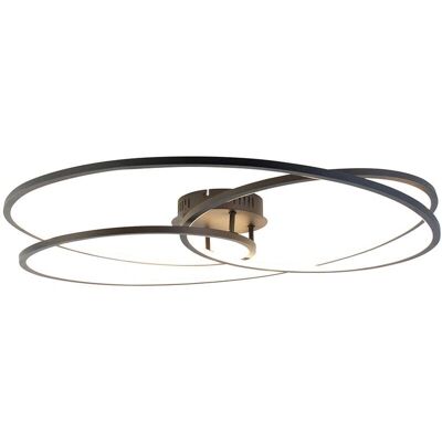 Lampada da soffitto nera Qazqa 78cm con LED regolabile - Design rotondo moderno Lampada da soffitto nera Qazqa 78cm con LED regolabile - Design rotondo moderno