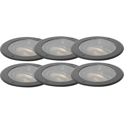 QAZQA Focos de suelo ajustables IP65 - Negro - Modernos QAZQA Focos de suelo ajustables IP65 - Negro - Modernos