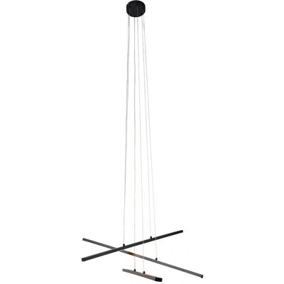 Lámpara colgante moderna negra con LED regulable en 3 pasos y 6 luces Lámpara colgante moderna negra con LED regulable en 3 pasos y 6 luces