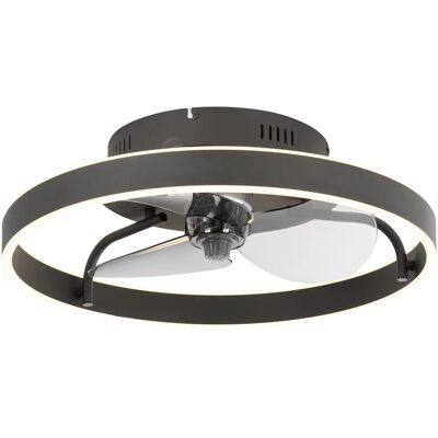 QAZQA Ventilador de techo negro Maddy con LED - 50cm - Mando a distancia QAZQA Ventilador de techo negro Maddy con LED - 50cm - Mando a distancia