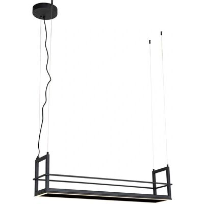 Lámpara colgante industrial negra con rack incluido - LED regulable 35W Lámpara colgante industrial negra con rack incluido - LED regulable 35W