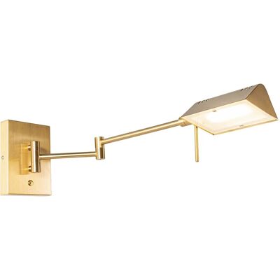 Qazqa - Lámpara de Pared Notia - LED Ajustable Acero Oro Qazqa - Lámpara de Pared Notia - LED Ajustable Acero Oro