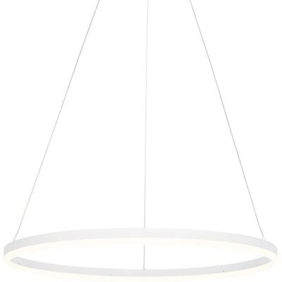 QAZQA Lampada sospesa bianca moderna - 80cm dimmerabile QAZQA Lampada sospesa bianca moderna - 80cm dimmerabile