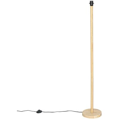 Lámpara de pie rústica de madera Qazqa - Mels - E27 - 40W - Interior Lámpara de pie rústica de madera Qazqa - Mels - E27 - 40W - Interior