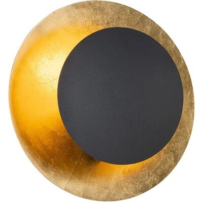 Lámpara de pared Art Déco negra y oro - Emilienne - Adecuada para LED Lámpara de pared Art Déco negra y oro - Emilienne - Adecuada para LED