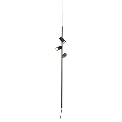 Qazqa Moderne Schwarze Hängeleuchte mit Fußschalter - 3 Lichter Qazqa Moderne Schwarze Hängeleuchte mit Fußschalter - 3 Lichter