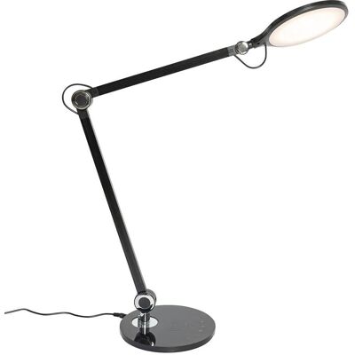 Qazqa Don Lámpara moderna negra con LED táctil y cargador por inducción - Lámpara de mesa Qazqa Don Lámpara moderna negra con LED táctil y cargador por inducción - Lámpara de mesa